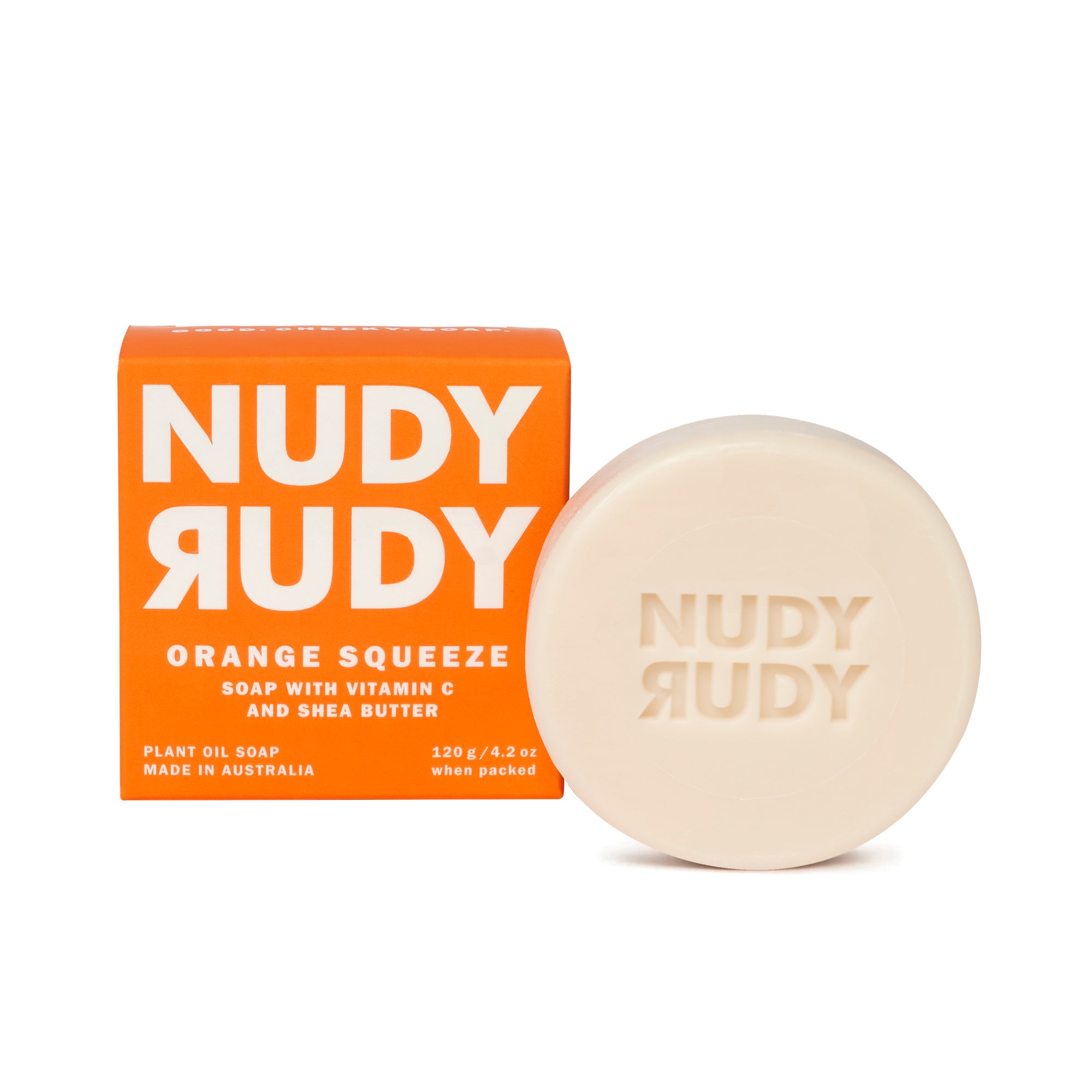 Nudy Rudy Orange Squeeze x 5 Bar Soap Carton